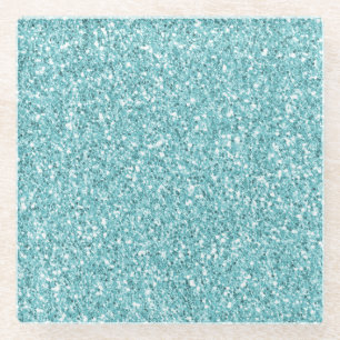 Aqua Glitz Glitter          Glazen Onderzetter
