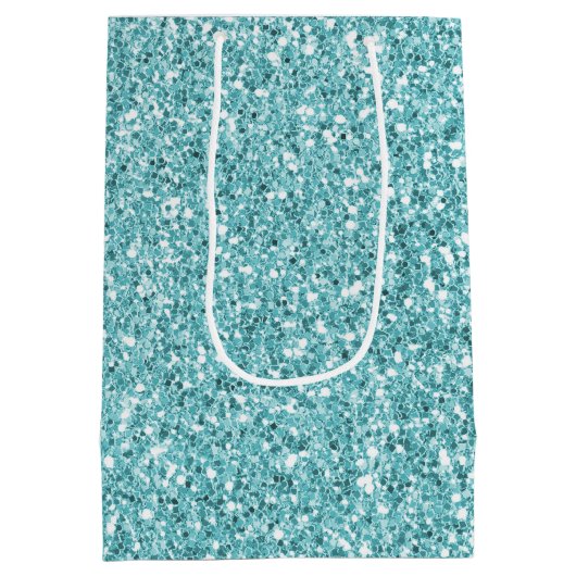 Aqua Glitz Glitter Medium Cadeauzakje (Achterkant)