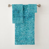 Aqua Glitz Glitter Sparkle        Bad Handdoek (Insitu)