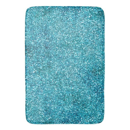 Aqua Glitz Glitter Sparkle Badmat (Voorkant Verticaal)