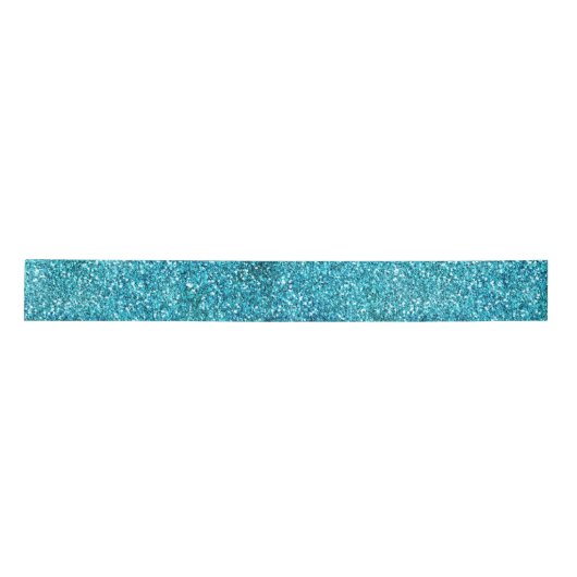 Aqua Glitz Glitter Sparkle Satijnen Lint (Voorkant)