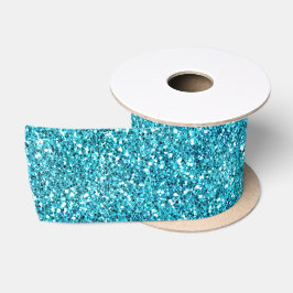 Aqua Glitz Glitter Sparkle Satijnen Lint