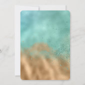 Aqua Glitz Gold Glitter Kaart (Achterkant)