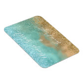 Aqua Glitz Gold Glitter Magneet (Rechterzijde)