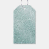 Aqua Glitz Ombre-Vrijgezellenfeest Cadeaulabel (Achterkant)
