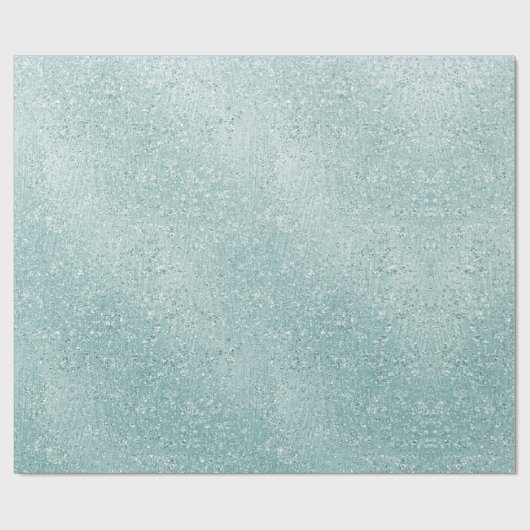 Aqua Glitzy Ombre Cadeaupapier (Vlak)