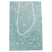 Aqua Glitzy Ombre Medium Cadeauzakje (Voorkant)