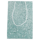Aqua Glitzy Ombre Medium Cadeauzakje (Achterkant)