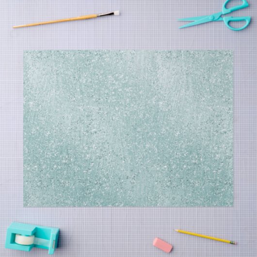 Aqua Glitzy Ombre Tissuepapier (Craft)