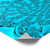 Aqua Glow Fractal Roos Print (Hoek)