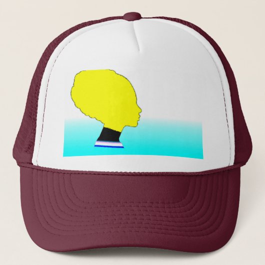 Aqua Glow Profile – Pop Art Trucker Cap (Voorkant)