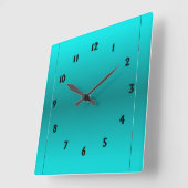 Aqua Glow Vierkante Klok (Hoek)