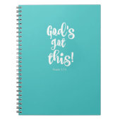 Aqua: "God heeft dit!" vertrouwensjournaal Notitieboek (Voorkant)