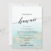 Aqua Gold Beach Hawaii Welkomstbrief & reisroute (Voorkant)