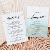 Aqua Gold Beach Hawaii Welkomstbrief & reisroute