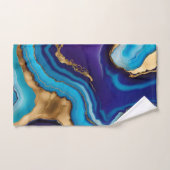 Aqua Gold Blue Paarse Agaat Agaat Bad Handdoek (Handdoek)