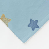 Aqua Gold Blue Wish Upon A Star Fleece Deken (Hoek)
