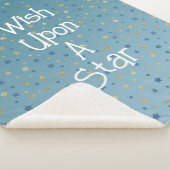 Aqua Gold Blue Wish Upon A Star Sherpa Deken (3/4)
