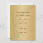 Aqua Gold bruiloft Kaart (Achterkant)