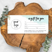 Aqua Gold Business Cadeaubon met Logo