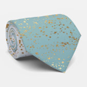 Aqua Gold Confetti Ombre Stropdas (Opgerold)