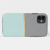 Aqua, Gold en Stripes Case-Mate iPhone Case (Achterkant (horizontaal))