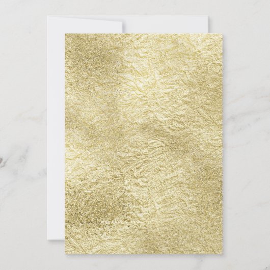 Aqua & Gold Folie Geometrische Gem Terrarium bruil Kaart (Achterkant)