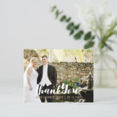 Aqua Gold Glitter Ananas Bedankt Kaart (Staand voorkant)