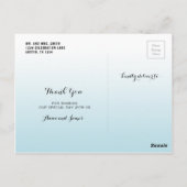 Aqua Gold Glitter Ananas Bedankt Kaart (Achterkant)