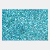 Aqua Gold Glitter Sparkle Mermaid Inpakpapier Vel (Voorkant 3)