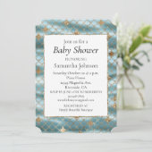 Aqua Gold Glitter Zeemeermin Kaart (Staand voorkant)