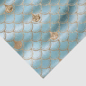 Aqua Gold Glitter Zeemeermin Tissuepapier (Detail)