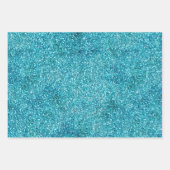 Aqua Gold Glitz Glitter Sparkle Mermaid Inpakpapier Vel (Voorkant)