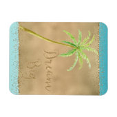 Aqua Gold Glitz Glitter Tropical Palm Tree Dream Magneet (Horizontaal)