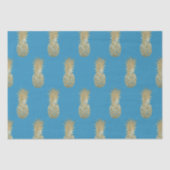 Aqua Gold Glitzy Ananas Tissuepapier (Voorkant)