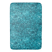 Aqua Gold Glitzy Glitter (Zeemeermin geïnspireerd) Badmat (Voorkant Verticaal)