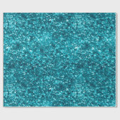 Aqua Gold Glitzy Glitter (Zeemeermin geïnspireerd) Cadeaupapier (Vlak)