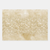 Aqua Gold Glitzy Glitter (Zeemeermin geïnspireerd) Inpakpapier Vel (Voorkant 2)