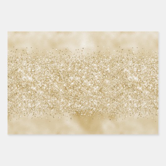 Aqua Gold Glitzy Glitter (Zeemeermin geïnspireerd) Inpakpapier Vel (Voorkant 2)