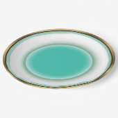 Aqua & Gold Illusion (10 inch RND-Bord) Papieren Bordje (Gekanteld)