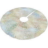 Aqua Gold Leopard Print Kerstboom Rok (Gekanteld)