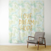 Aqua Gold Love Dream Hope Wandkleed (In situ)
