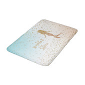 Aqua Gold Mermaid Sparkle Glitter Confetti Badmat (Gekanteld)