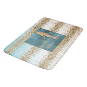Aqua Gold Mermaid Sparkle Glitter Confetti Badmat (Gekanteld)