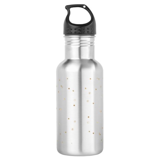 Aqua Gold Mermaid Sparkle Glitter Confetti         Waterfles (Achterkant)