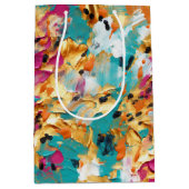 Aqua Gold Roze Luipaard Verf Medium Cadeauzakje (Voorkant)