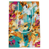 Aqua Gold Roze Luipaard Verf Medium Cadeauzakje (Achterkant)