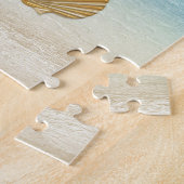 Aqua & Gold Seashells Legpuzzel (Zijkant)