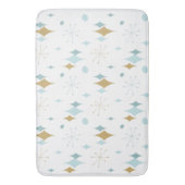 Aqua, Gold Starburst Mid Century Pattern Badmat (Voorkant Verticaal)