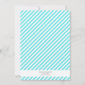 Aqua|Gold Tropical Retirement Party-uitnodigingen Kaart (Achterkant)